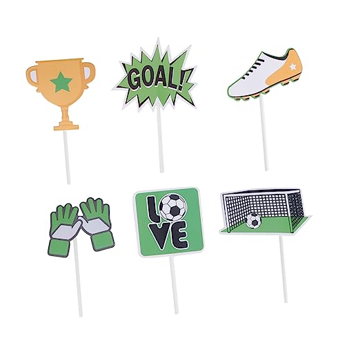 Yardwe 24Stücke Fußball Cupcake Picks Kreative Tortendeko Für Fußballpartys Kuchenauflieger Mit Sicherem Material Für Leckere Desserts Und Mehr Spaß Bei Feiern von Yardwe