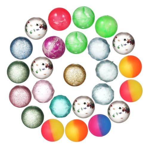 Yardwe 25 Stück Spielzeugbälle Hüpfende Sensorische Bälle Für Springpartys Hüpfende Babybälle Jonglieren Spielplatzspielzeug Hüpfen Für Weiche Spielpreise Karnevalspreise Gummi von Yardwe