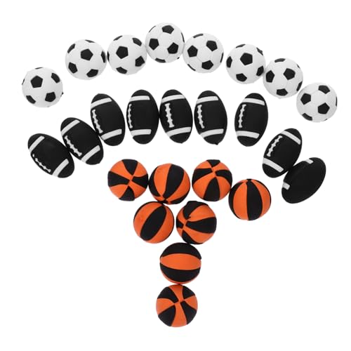 Yardwe 25Stücke Kleine Radiergummis Sportliche Motive Wie Fußball Basketball Rugby Kindergeburtstagsgeschenk Für Schule Büro Langlebig Sicher Aus Gefertigt von Yardwe