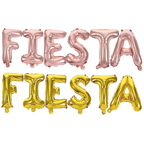 Yardwe 2Sätze Fiesta Luftballons Aluminium Folienballons Für Geburtstagsfeiern Und Roségold Party Dekoration Festivalversorgung Ballons Für Festlichkeiten von Yardwe