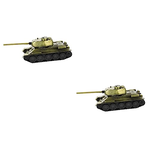Yardwe 2St Panzermodell Simulierte Tankdekoration Bronzetank Miniaturautos Junge Geburtstagsgeschenk Modelle Wohnkultur Tankverzierung aus Legierung Panzerskulptur Metall von Yardwe
