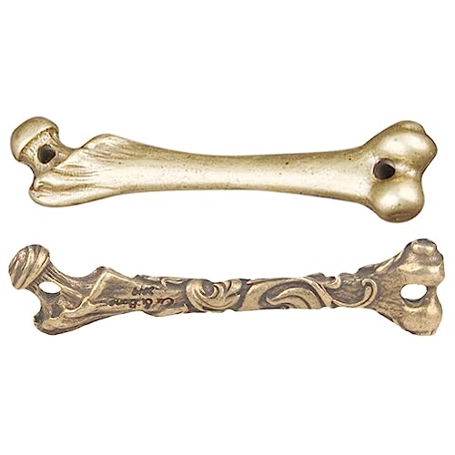 Yardwe 2St Simulierter Knochen-Schlüsselanhänger Bastelanhänger aus Messing Kleiner Schlüsselanhänger Ornament dekorative Schlüsselanhängerverzierung Charme aus Messing von Yardwe