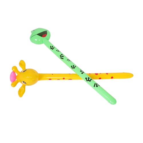 Yardwe 2Stücke Aufblasbare Tierstäbe Frosch Giraffe Kinderfreundliche Dschungelspielzeuge für Partys Gastgeschenke Dekorationen Fördert Bewegung Spielspaß von Yardwe