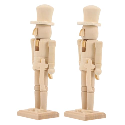 Yardwe 2Stücke DIY Holz Soldat Unbemalte Bastelverzierung für Weihnachten Ornament aus Holz Geschenkidee für Kreative Heimwerker Yardwe 2Stücke DIY Holz Soldat Unbemalte Bastelverzierung für Weihnachten Ornament aus Holz Geschenkidee für Kreative Heimwerker von Yardwe