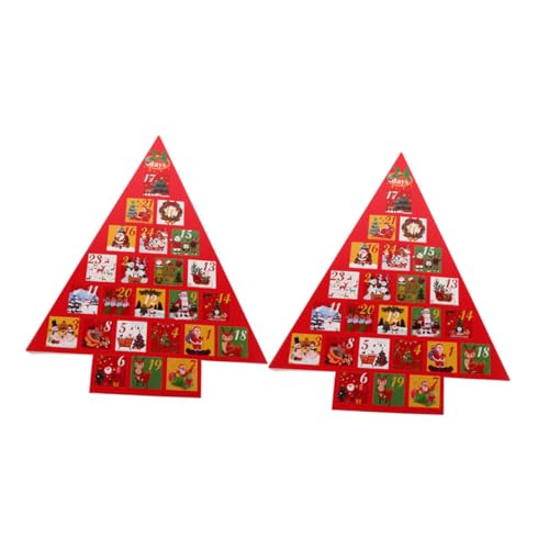 Yardwe 2Stücke DIY Weihnachts Adventskalender Leere Geschenkboxen für Kreative Tage Countdown Festliche Dekoration für von Yardwe
