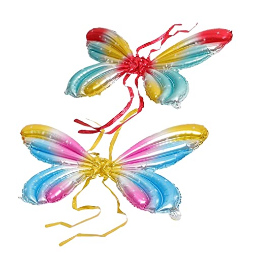 Yardwe 2Stücke Folienballons Schmetterlingsflügel Geburtstagsfeier Dekoration Für Cosplay Luftballons Für Festliche Anlässe Und Glitzernd von Yardwe