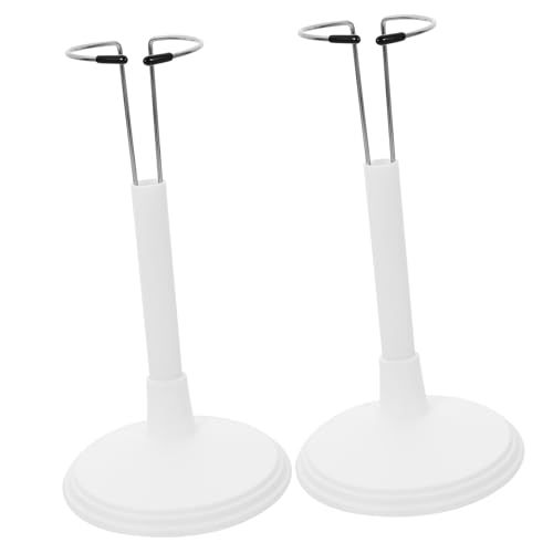 Yardwe 2Stücke Puppenständer für Puppen Tragbarer und Stabiler Display Rack für Puppenlagerung und Präsentation Weißes Design für Zuhause und Geschäfte von Yardwe