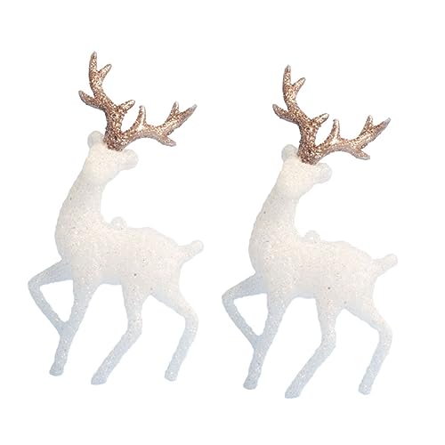 Yardwe 2Stücke Süße Weihnachtskuchen Hirsch Anhänger Glänzende Bastelideen Für Festliche Tischdeko Und Weihnachtsfeier Partyzubehör Für Kreatives Gestalten von Yardwe