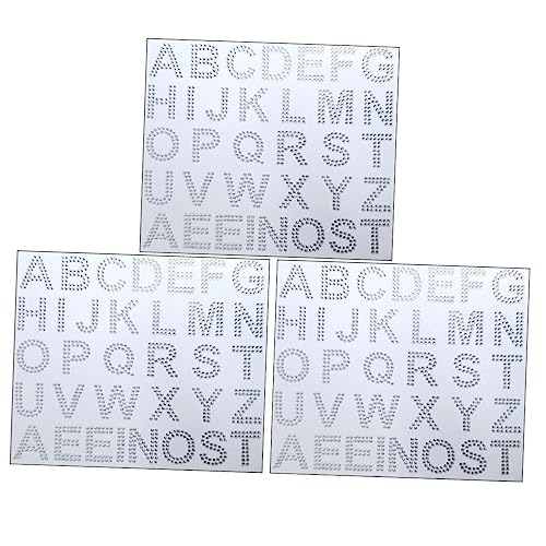 Yardwe 3 Blätter Glitzer Aufkleber Selbstklebende Strass Sticker für Diy Dekoration mit Glänzenden Effekten für Kleidung und Bastelarbeiten von Yardwe
