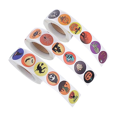 Yardwe 3 Rollen Halloween Sticker Runde Kürbis Aufkleber Kreative Party Dekoration Vielseitig für Geschenkverpackungen Umschläge Süßigkeiten Tüten Lebendige Halloween Motive Yardwe 3 Rollen Halloween Sticker Runde Kürbis Aufkleber Kreative Party Dekoration Vielseitig für Geschenkverpackungen Umschläge Süßigkeiten Tüten Lebendige Halloween Motive von Yardwe