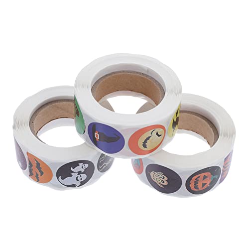Yardwe 3 Rollen Halloween Sticker mit Selbstklebenden Kürbis und Geist Motiven Langlebig und Wetterfest für Halloween Deko Scrapbooking und Partyverzierungen Yardwe 3 Rollen Halloween Sticker mit Selbstklebenden Kürbis und Geist Motiven Langlebig und Wetterfest für Halloween Deko Scrapbooking und Partyverzierungen von Yardwe