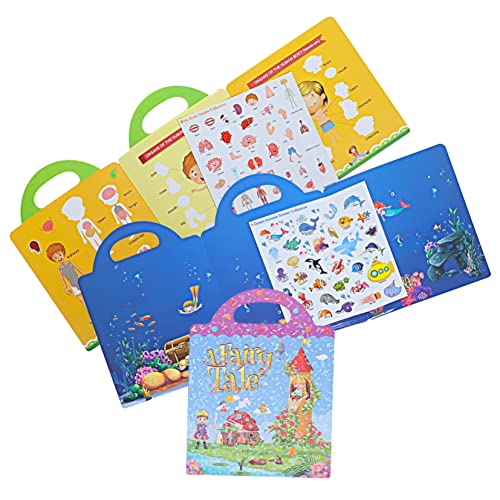 Yardwe 3 Sätze Kid Sticker Book Aufkleber Für Wiederverwendbare Aufkleberbücher Aufkleber Lernen Aufkleber Kinderstockbücher Wasserdichtes Umweltschutz-szenenbuch von Yardwe