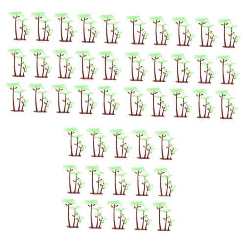 Yardwe 3 Sätze Simulierte Kokosnussbaumbonsai Dekoration Party Geburtstag Mini-simulation Kokosnussbaum Gefälscht Tropisch Bausatz Miniaturen Insel Hochzeit Green Plastik 50 Stück * 3 von Yardwe
