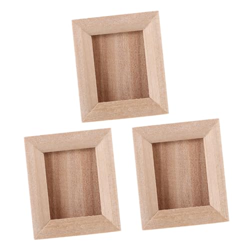 Yardwe 3 Stück Miniatur Fotorahmen aus Unbehandeltem Holz Kleine Bilderrahmen für Puppenhaus Dekoration und DIY Bastelprojekte Naturbelassene Mini Holzrahmen für Mikrolandschaft und Yardwe 3 Stück Miniatur Fotorahmen aus Unbehandeltem Holz Kleine Bilderrahmen für Puppenhaus Dekoration und DIY Bastelprojekte Naturbelassene Mini Holzrahmen für Mikrolandschaft und von Yardwe