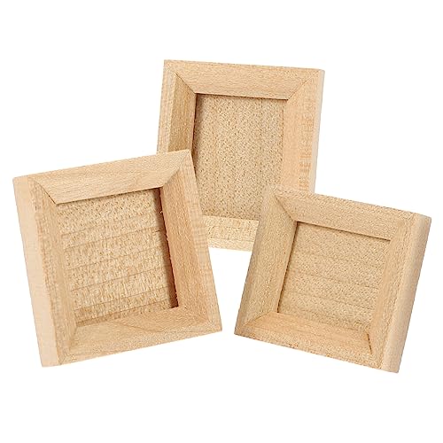 Yardwe 3 Stück Miniatur Holz Bilderrahmen Teiliges für Puppenhaus Dekoration Unbemalt Dekorative Mini Fotorahmen für Kreative DIY Projekte Yardwe 3 Stück Miniatur Holz Bilderrahmen Teiliges für Puppenhaus Dekoration Unbemalt Dekorative Mini Fotorahmen für Kreative DIY Projekte von Yardwe