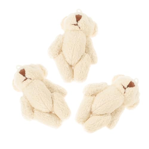 Yardwe 3 Stück Puppe Aus Perlensamt Plüsch Bären Tragen Ausgestopft Bekleidungszubehör Kleidung Schmücken Kunsthandwerk Trägt Ornament Bekleidungsversorgung DIY Liefert Pp Baumwolle Beige von Yardwe