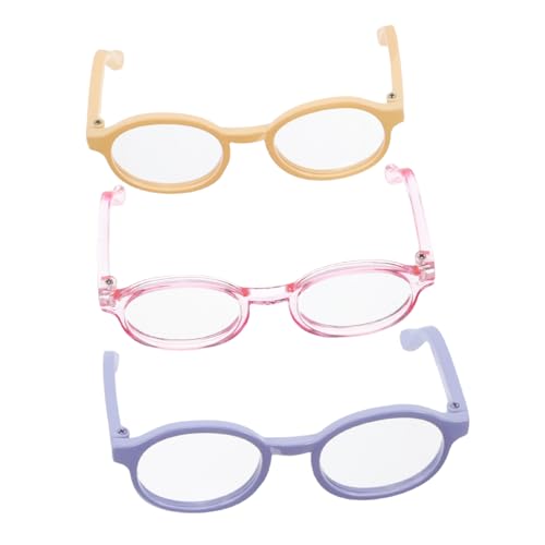 Yardwe 3 Stück Puppenbrillen Requisiten Neuartige Brillen Kinderbrillen Party Requisiten Puppenbrillen Mini Puppenbrillen Puppen Winzige Brillen Winzige Brillen Festliche Brillen von Yardwe