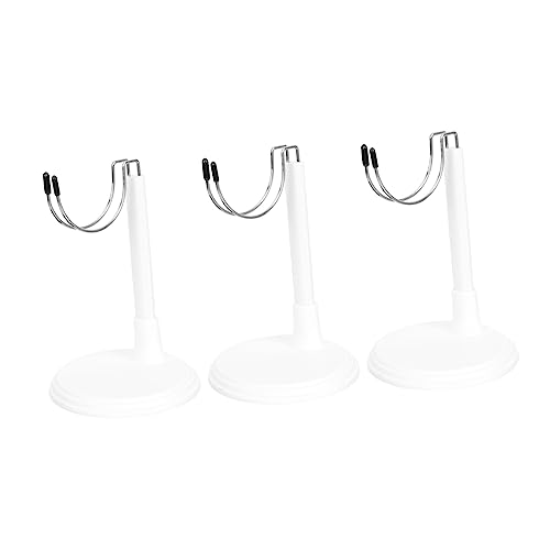 Yardwe 3 Stück Puppenunterstützung Steht gemacht für Mädchen Zubehör Puppenhalter Figure Stand doll Accessories Puppen Stehen Puppenständer für Rostfreier Stahl Weiß von Yardwe