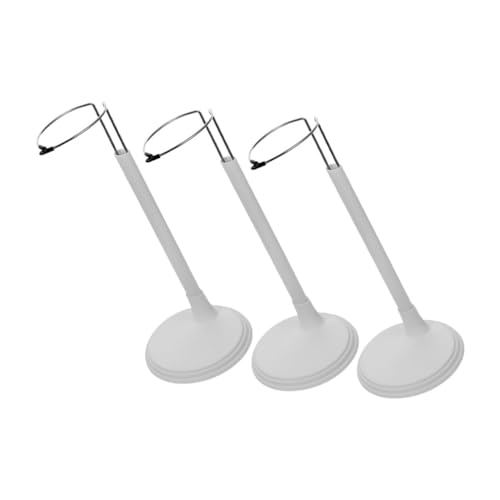Yardwe 3 Stück Stützrahmen für Puppen Puppenständer Anzeige Puppeninhaber Stehen Halter Figur Steht actionfiguren Action Figur Gestell für Puppe Verstellbarer Figurenständer PVC Weiß von Yardwe