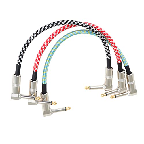 Yardwe 3 Stück Teiliges Gitarrenkabel Effektives Instrumentenkabel für Gitarre Gewebte Audioverbindung Geräuschreduzierend und Langlebig für Professionelle Audiogeräte von Yardwe