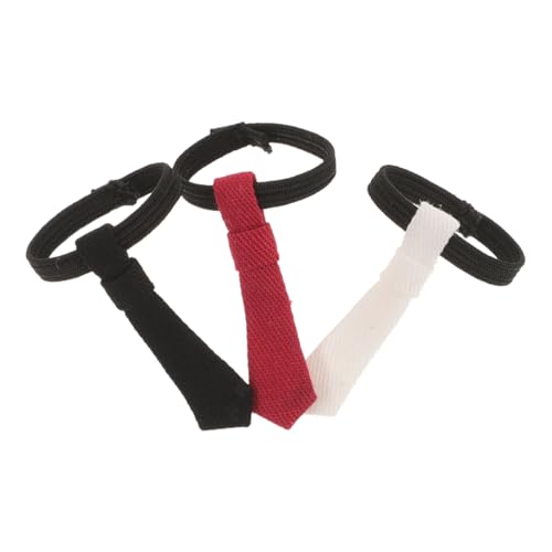 Yardwe 3 Stück Teiliges Puppen Krawatten für Modebewusste Puppen Rot Stylisches Zubehör für Puppenoutfits Langlebig und für DIY Kleidung und Accessoires von Yardwe
