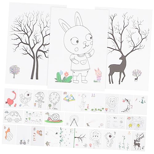 Yardwe 30 Stck. Zeichnungskarte Fingermalkarten Fingermalerei Kinderfingerfarbe Fingerzeichenkarten Für Kleinkind Frühes Lernkarten -fingerfarbe Karten Zeichnen Papier Yardwe 30 Stck. Zeichnungskarte Fingermalkarten Fingermalerei Kinderfingerfarbe Fingerzeichenkarten Für Kleinkind Frühes Lernkarten -fingerfarbe Karten Zeichnen Papier von Yardwe