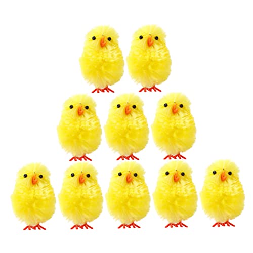 Yardwe 36 Stück Osterküken Kind klein Miniatur-Familienhuhn Küken Figur Mini-Hühner-Modell easter egg decoration easter decoration dekoratives Huhn Mini-Osterhähnchen Plastik Yellow von Yardwe