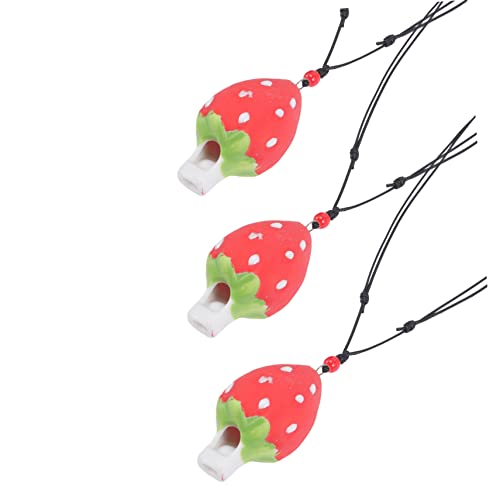 Yardwe 3Stücke Erdbeerpfeifen Halskette Für Kreative Keramikpfeifen Als Musikspielzeug Für Kleinkinder Von Jahren Für Freizeit Freien Yardwe 3Stücke Erdbeerpfeifen Halskette Für Kreative Keramikpfeifen Als Musikspielzeug Für Kleinkinder Von Jahren Für Freizeit Freien von Yardwe