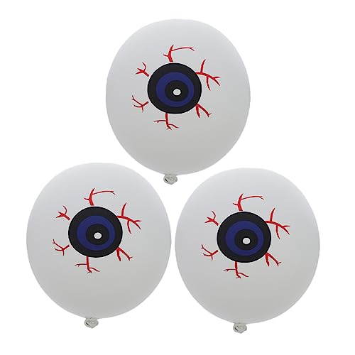 Yardwe 3Stücke Halloween Luftballons Dekorative Augenballons Für Partys Langlebig Für Geburtstage Hochzeiten Und Halloween von Yardwe
