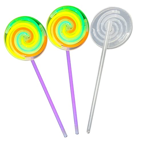 Yardwe 3Stücke Leuchtender Lutscher Drehwindmühle Party für Hochzeiten Geburtstagsfeiern Halloween Leuchtende Requisiten für Unvergessliche von Yardwe