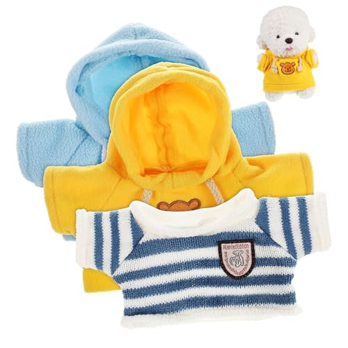 Yardwe 3Stücke Teiliges aus Pullovern für Ausgestopfte Bären Mini Kleidung für Plüschtiere und Puppen DIY Outfits mit Hoodie für Stoffbären von Yardwe