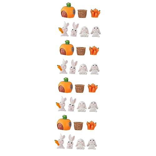 Yardwe 4 Sätze Niedliche Hasenfiguren Teiliges für Garten und Geburtstagsdekoration Kuchendekorationen und Partyzubehör für Themen Yardwe 4 Sätze Niedliche Hasenfiguren Teiliges für Garten und Geburtstagsdekoration Kuchendekorationen und Partyzubehör für Themen von Yardwe