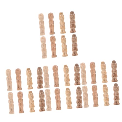 Yardwe 4 Sätze Pfirsichholzzubehör Leere Holzpflockpuppe Puppenschmuck Aus Holz Unbemaltte Peg -puppen Leere Stiftpuppe Leute Pfeifen Unfertige Holzfiguren Peg-puppe Mahagoni- 8 Stück * 4 von Yardwe