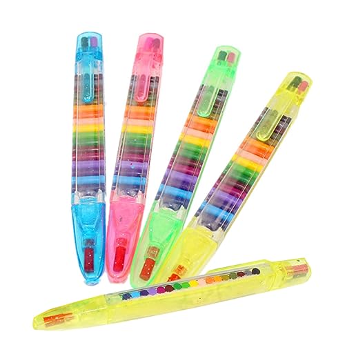 Yardwe 4 Stück 20 Buntstifte Für Kinderpastelle Zufällige Farbe von Yardwe