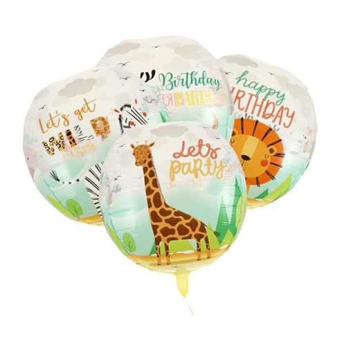 Yardwe 4 Stück Dschungel -tierballon Thema Klare Luftballons Partyballons Dekorationen Geburtstag Luftballons Dusche Luftballons in Verschiedenen Farben Pa-nylon von Yardwe