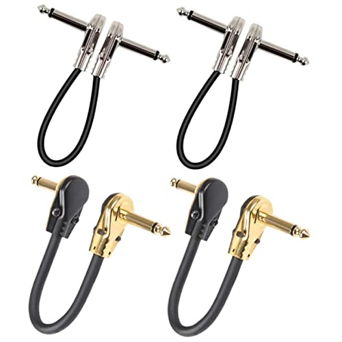 Yardwe 4 Stück Effektkabel Gitarrenpedal Patch Farbig Gitarrenkabel Stromkabel Kabel Für Elektrische Gitarre Pedalkabel Anschlusszubehör Für Musikinstrumente Gitarreneffektgerät Pvc von Yardwe