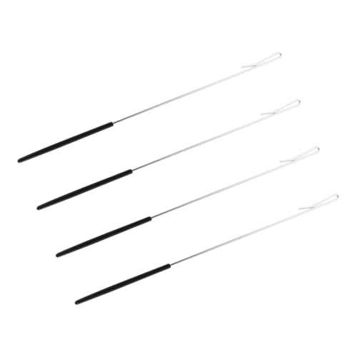 Yardwe 4 Stück Handpuppen Joystick Puppenstäbe Handpuppen Kit Puppenständer Puppenarmstangen Holzpuppenständer Handpuppenzubehör Puppenwerkzeug Puppenstab Silber Edelstahl von Yardwe