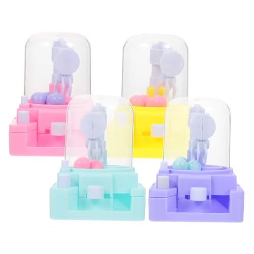 Yardwe 4 Stück Mini-Gacha-Maschine Kleinkindspielzeug Mini-Verkaufsautomaten Mini-Maschine für kinderspielzeug Mini-Greifmaschine Krallenmaschine für lustig Abs von Yardwe