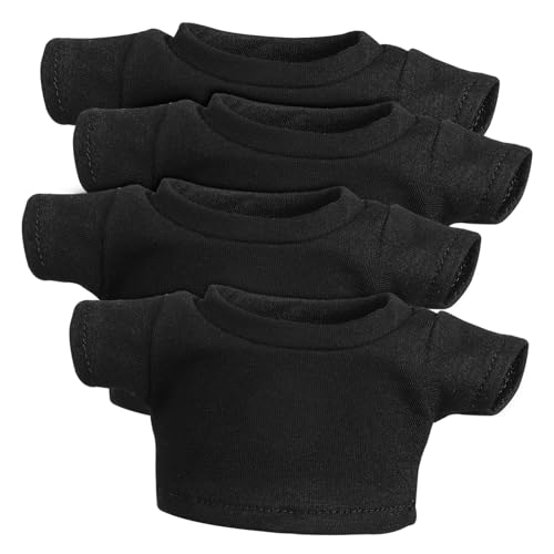Yardwe 4 Stück Puppe Kurze Ärmel Stofftierkleidung Tragen Sie Plüschkleidung Kleidung für Stofftiere Bär leeres Hemd Bärenshirt Bären-Shirt Gestrickte Baumwolle Black Yardwe 4 Stück Puppe Kurze Ärmel Stofftierkleidung Tragen Sie Plüschkleidung Kleidung für Stofftiere Bär leeres Hemd Bärenshirt Bären-Shirt Gestrickte Baumwolle Black von Yardwe