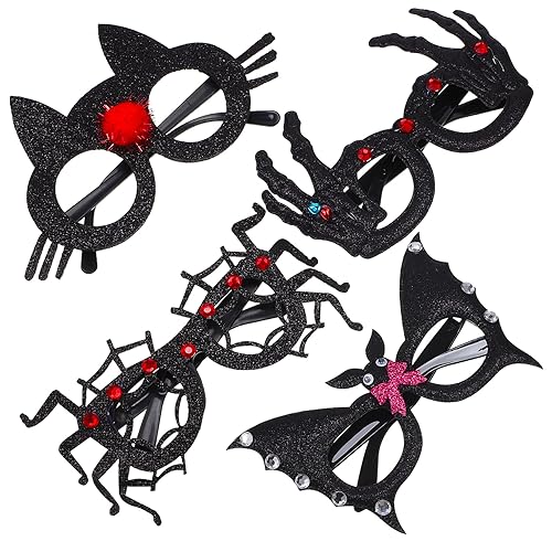 Yardwe 4 Stück Teiliges Halloween Brillen Dekorative Brillenrahmen für Party Kostümzubehör für Halloween Geeignet für Erwachsene und Jugendliche Yardwe 4 Stück Teiliges Halloween Brillen Dekorative Brillenrahmen für Party Kostümzubehör für Halloween Geeignet für Erwachsene und Jugendliche von Yardwe