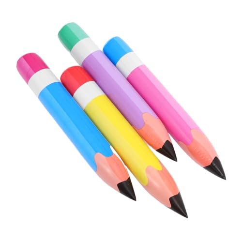 Yardwe 4 Stück aufblasbares Bleistiftspielzeug aufblasbare Buntstiftdekorationen aufblasbare Buntstifte Jumbo Student Schule bleistifte Schüler Partyzubehör PVC von Yardwe