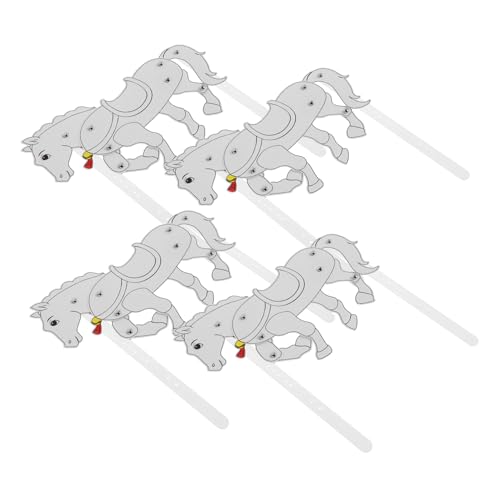 Yardwe 4 Stück chinesisches traditionelles Schattenmarionetten Pferdeausschnitt Papier Weiß Yardwe 4 Stück chinesisches traditionelles Schattenmarionetten Pferdeausschnitt Papier Weiß von Yardwe