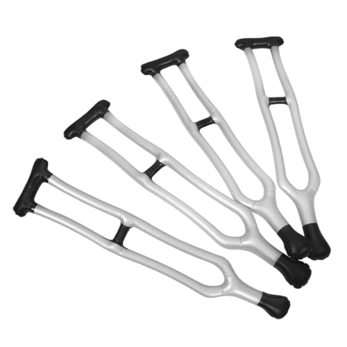 Yardwe 4 Stücke Aufblasbare Krücken Aufblasbare Cane Prop Gefälschte Cane Alte Mann Cane Aufblasbare Walker Und Cane Silber Pvc von Yardwe