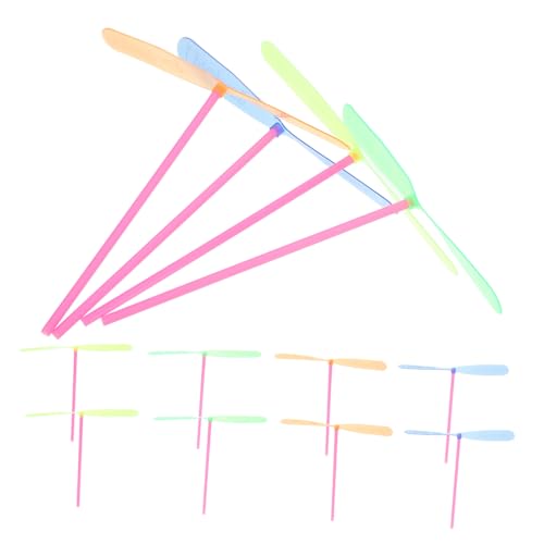 Yardwe 40 Stück Bambus-Libellen- outdoor draußen Handflyer- Finger bunt hubschrauber spielzeuge Kindergeschenk fliegendes im Freien von Yardwe
