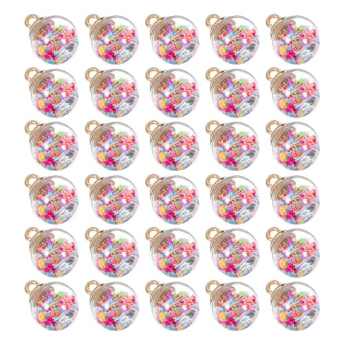 Yardwe 40 Stück Mini Weihnachtskugeln mit Sternen Sequins für Diy Schmuckherstellung Bunte Dekoration für Weihnachten für Kränze und Bastelarbeiten Yardwe 40 Stück Mini Weihnachtskugeln mit Sternen Sequins für Diy Schmuckherstellung Bunte Dekoration für Weihnachten für Kränze und Bastelarbeiten von Yardwe