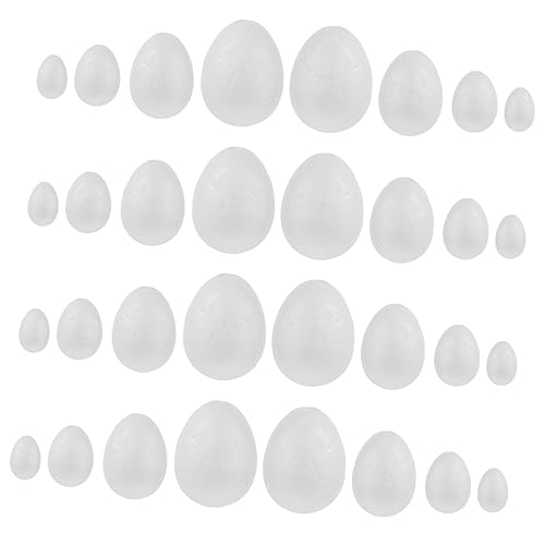Yardwe 40Stücke DIY Bastelschaum Eier Für Handgemachte Farbmodelle Für Kreative Osterdekoration Für Bastelprojekte von Yardwe