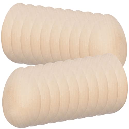 Yardwe 40Stücke Holz Ostereier Zum Bemalen DIY Bastelbedarf Für Unbemalte Holzdeko Für Osterfest Kreative Bastelideen Für Zuhause von Yardwe