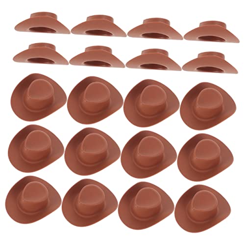 Yardwe 40Stücke Mini Cowboyhut Puppenhüte für DIY Projekte Leicht Langlebig für Miniaturpuppen und Kreative Bastelideen von Yardwe