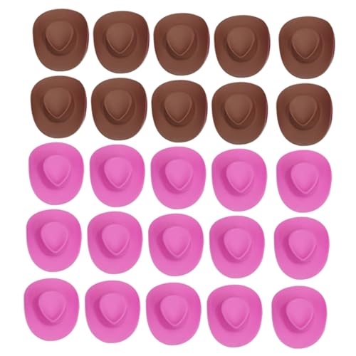 Yardwe 40stücke Miniatur Puppenhüte Kunststoff Dekorative Puppenmützen Puppenkopfschmuck Für Puppen Und Miniaturhausedekoration von Yardwe