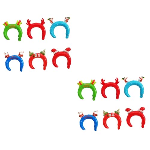Yardwe 48 Stück Teiliges Weihnachts Party Luftballon Set mit Aluminium Folien Haarreif Festliches Cartoon Design Kopfbedeckung Zufällige für Jungen und Mädchen von Yardwe